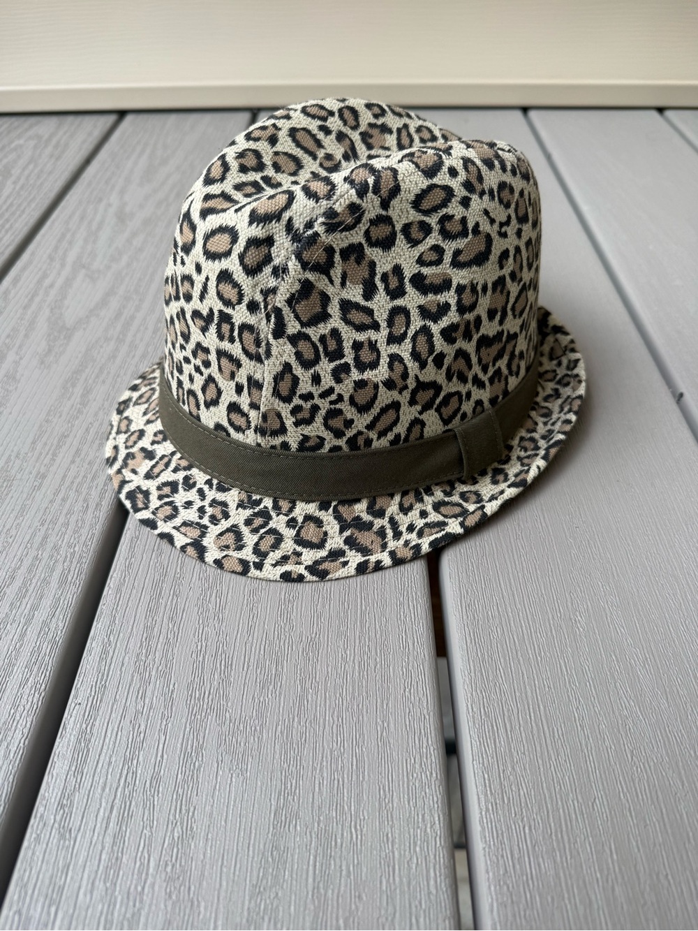 Nicole Marciano Leopard Print Fedora Hat Animal Print